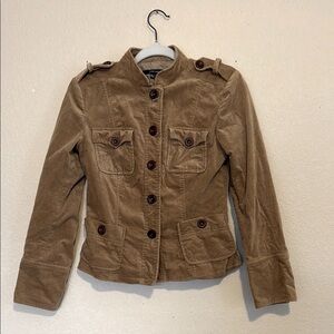 Zara Tan Military Utility Button Jacket